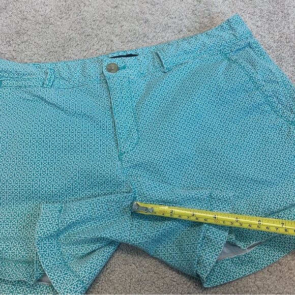 BANANA Republic teal blue aquamarine printed cargo shorts Sz 12 - Picture 8 of 10